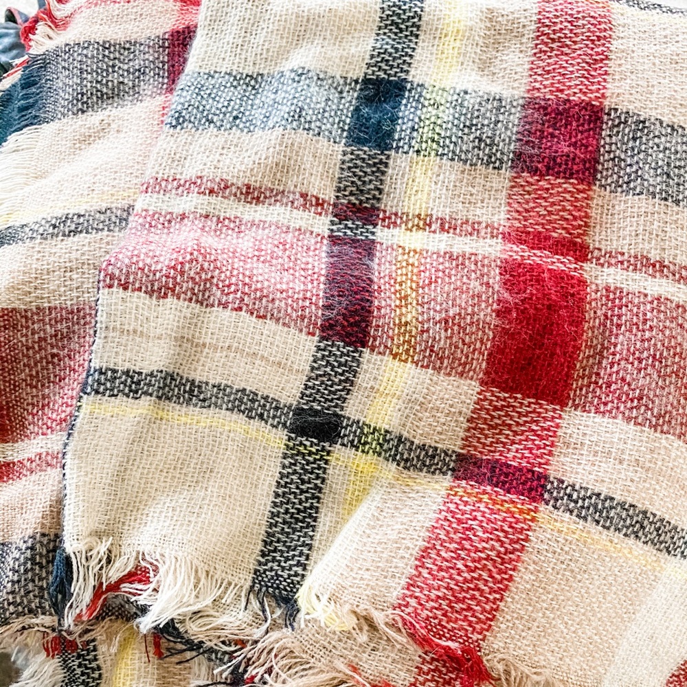 Plaid Blanket Scarf